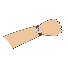 Arm checking clock icon